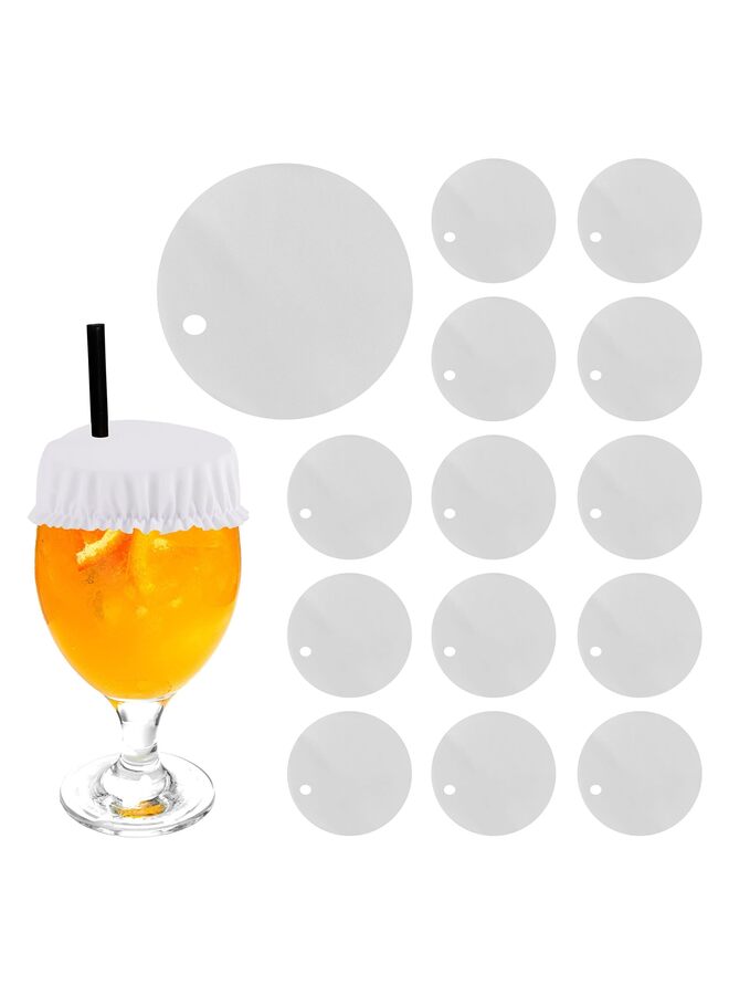 LAMAY Universal Drink Cover Scrunchie, Drink Protector for Women with Straw Hole & Washable Polyester/Elastane Elastic Band - Image 1